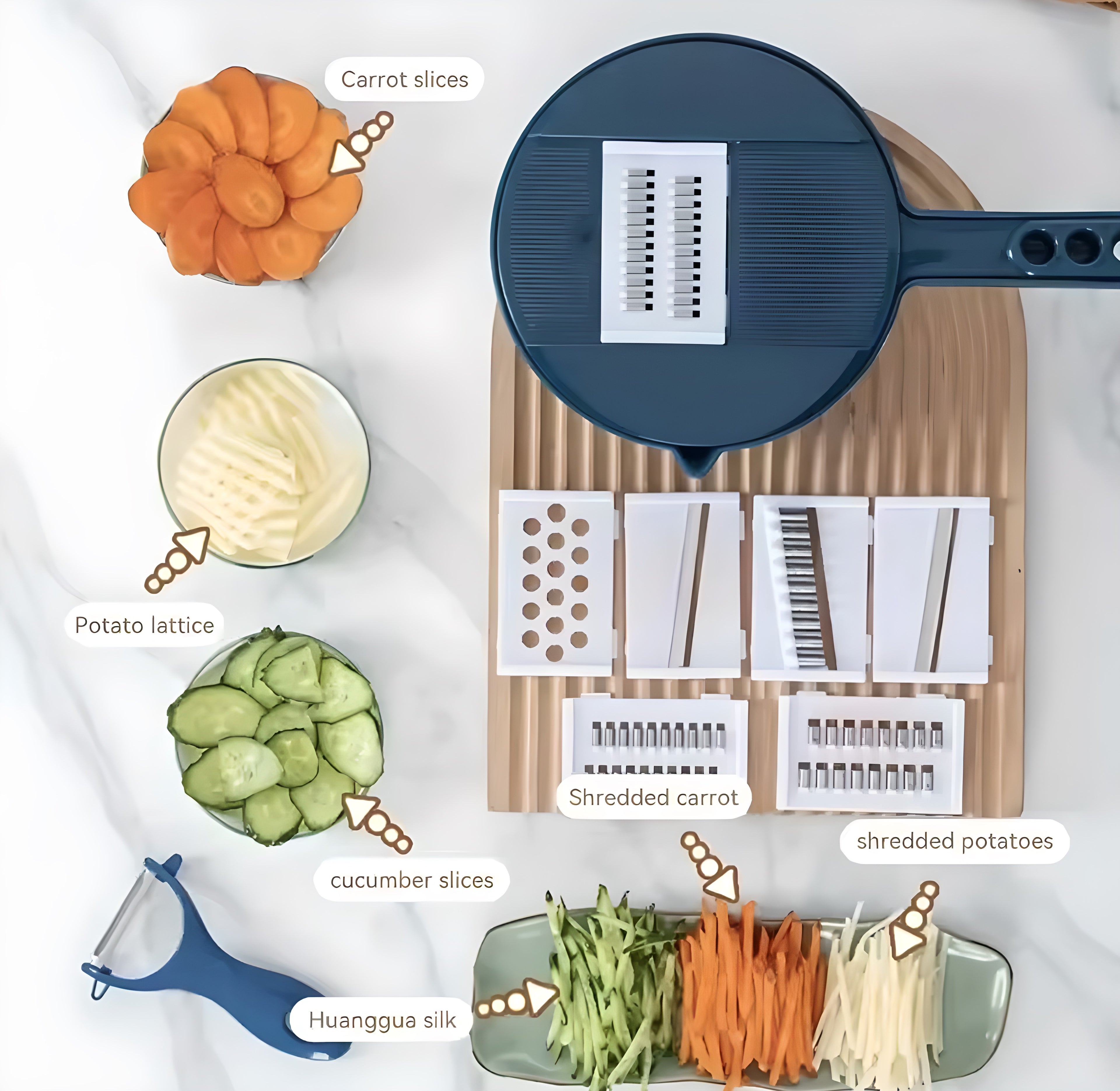 9-in-1 QuickShred Multifuctional Vegetable Cutter